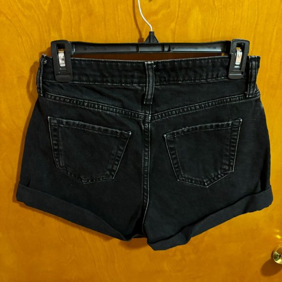 Wild Fable Black Denim Highest Rise Mom‎ Shorts - Picture 8 of 11